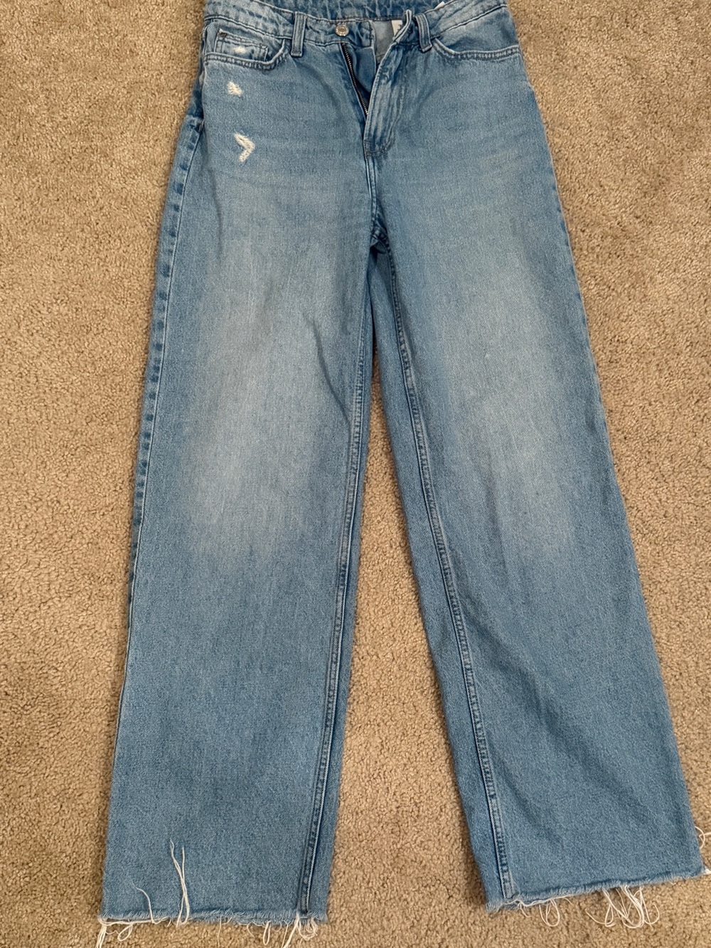 H&M Light Blue Wide-Leg Jeans